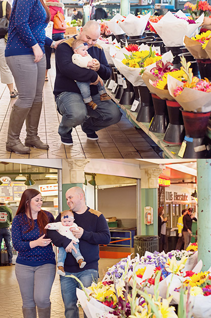 Seattle Family Portraits - Pike Place Market - Photography by I CANDI Studios